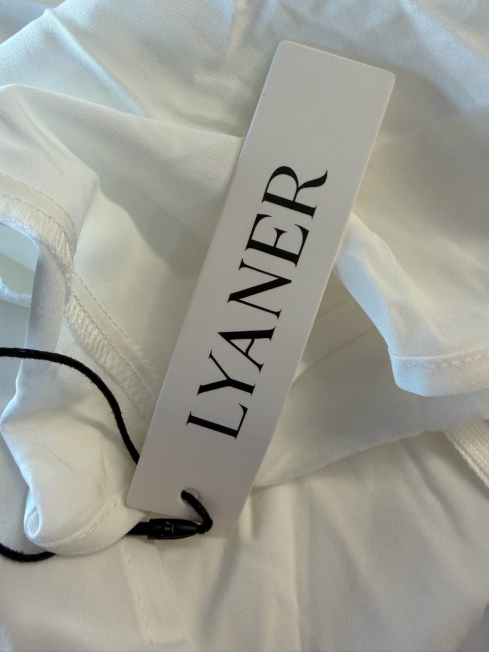 White Long-Sleeve Square Neck Mini Dress - Picture 4 of 5